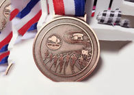 medallas de encargo de los deportes del diámetro de 60m m, acabadoras del maratón del 10km que funcionan con las medallas del premio