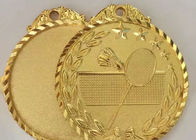Aleación de encargo de lanzamiento plateada oro del cinc de las medallas de los deportes del metal para el partido del bádminton