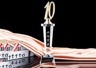 Taza cristalina transparente del trofeo del recuerdo del aniversario por encargo para la empresa