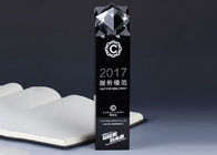El trofeo negro del cristal, altura de 240m m personalizó los premios de cristal