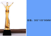 Taza coloreada logotipo de encargo del trofeo del esmalte, trofeos de encargo bajos cristalinos negros del premio