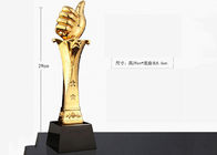 Taza plateada oro brillante del trofeo de la resina para el logotipo de encargo de los ganadores aceptado