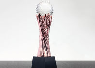 Taza de encargo del trofeo de la resina con la bola de cristal para el extremo del fútbol - premio del año