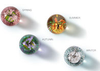 Artes cristalinos de la decoración de la forma de la bola diseñados con el árbol de Four Seasons