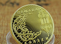 medalla militar cocida aumentada 3D del esmalte, moneda de oro conmemorativa de la cultura árabe