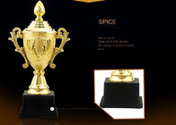 Tipo plateado oro taza plástica del trofeo, trofeo de encargo de la taza de los deportes del logotipo