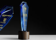 El pulir con chorro de arena/trofeos de cristal y cristalinos del logotipo de Lasering, premios personalizados del vidrio