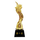 la taza superior del trofeo del oro del OEM del premio de la estrella de la resina modificó a Logo Texts para requisitos particulares