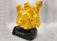 La taza de encargo del trofeo de la resina polivinílica, oro plateó los artes religiosos de risa de Buda