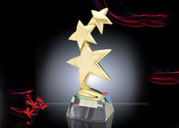 La taza de encargo del trofeo de la estrella del metal, premio plateado oro brillante ahueca los trofeos