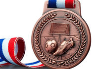 Suave/esmalte difícilmente las medallas de encargo de los deportes, las medallas del fútbol de la aleación del cinc y las cintas