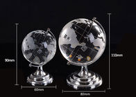 Bola casera cristalina del globo de los artes K9 de las decoraciones con el mapa del mundo de la voladura de arena