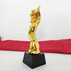 la taza superior del trofeo del oro del OEM del premio de la estrella de la resina modificó a Logo Texts para requisitos particulares